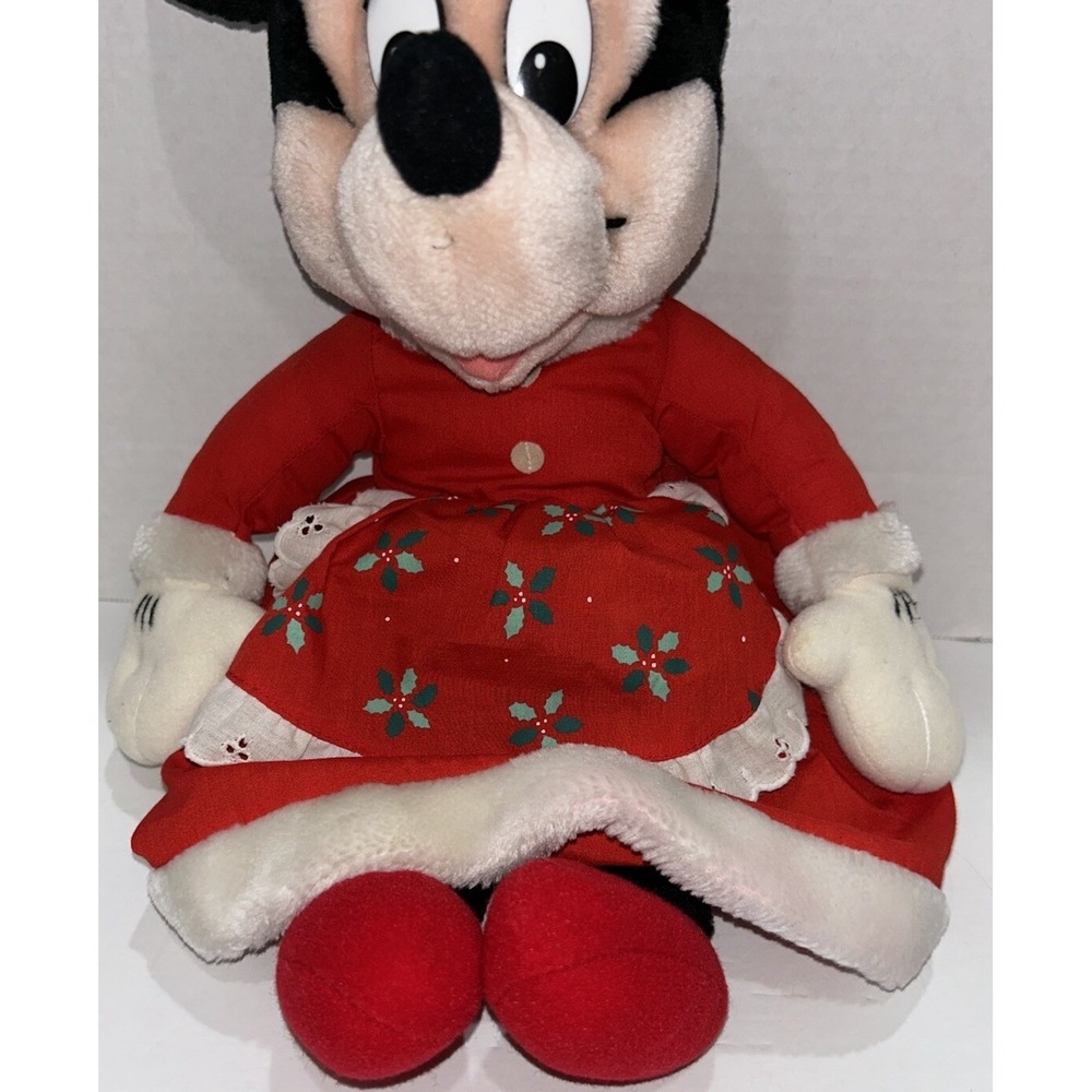 Applause Walt Disney Company Minnie Mouse Plush Mrs Claus Christmas Vintage - Picture 3 of 11